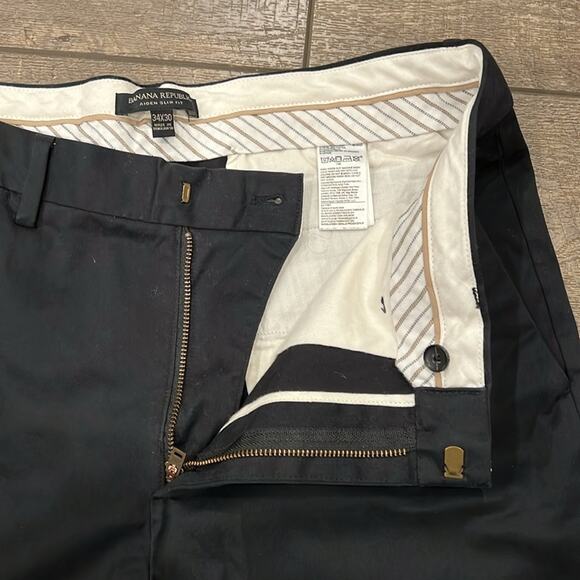 Banana Republic Men's Aiden Slim Fit Chino Pant Black Size 34x30 - Picture 8 of 11